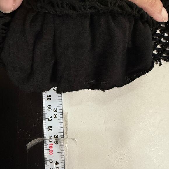 Bailey 44 S Womens Halter Neck Crochet Knit Maxi Dress Asymmetrical Black - Picture 8 of 10